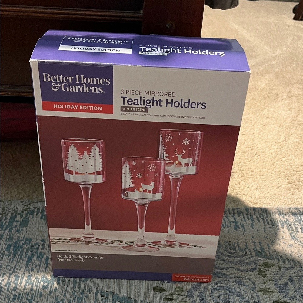 Better Homes And Gardens Holiday Edition Red Tealight Holders